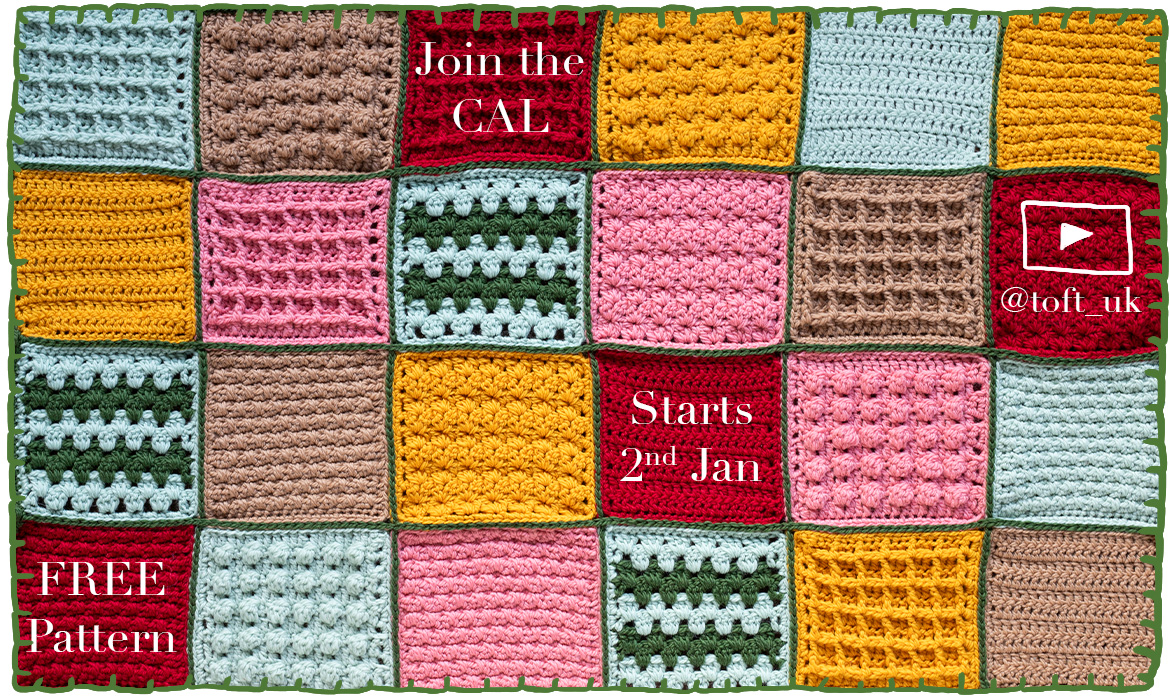 TOFT Patchwork Squares Blanket CAL